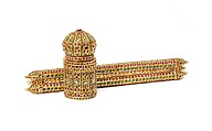 Pen Case and Inkwell (davat-i daulat), Gold, inlaid with diamonds, rubies, and emeralds